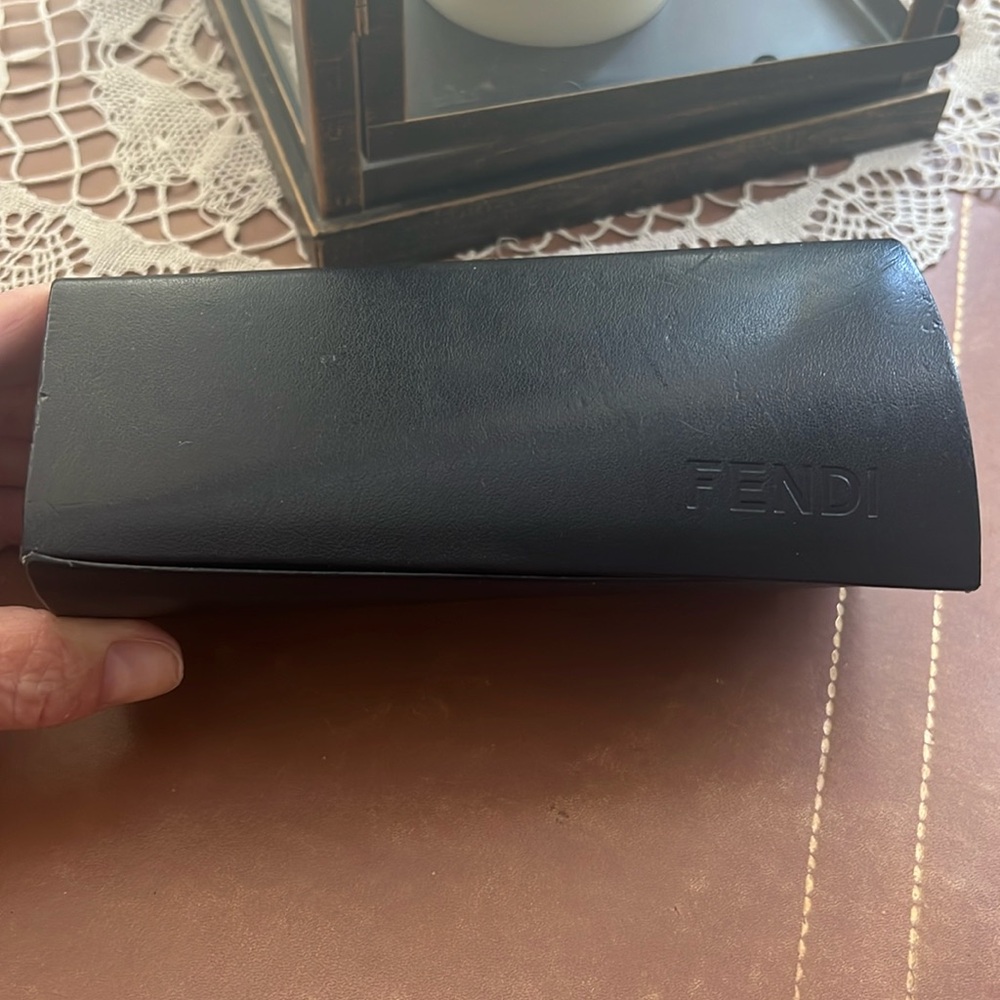Fendi Twist hard eyeglasses case black